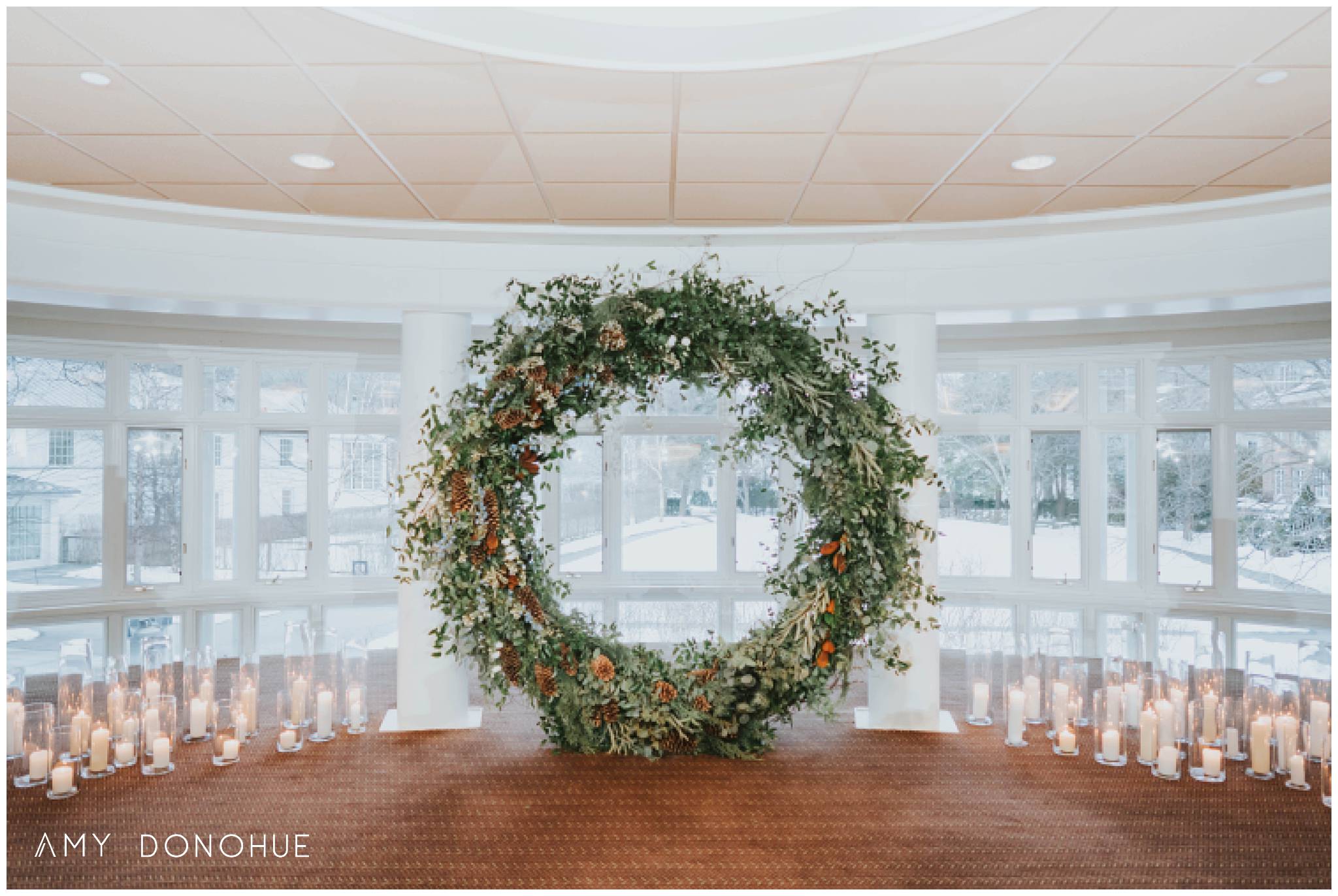 Wedding Wreath by Birds of a Flower @ The Woodstock Inn & Resort | Vermont Wedding Photographer | © Amy Donohue Photography