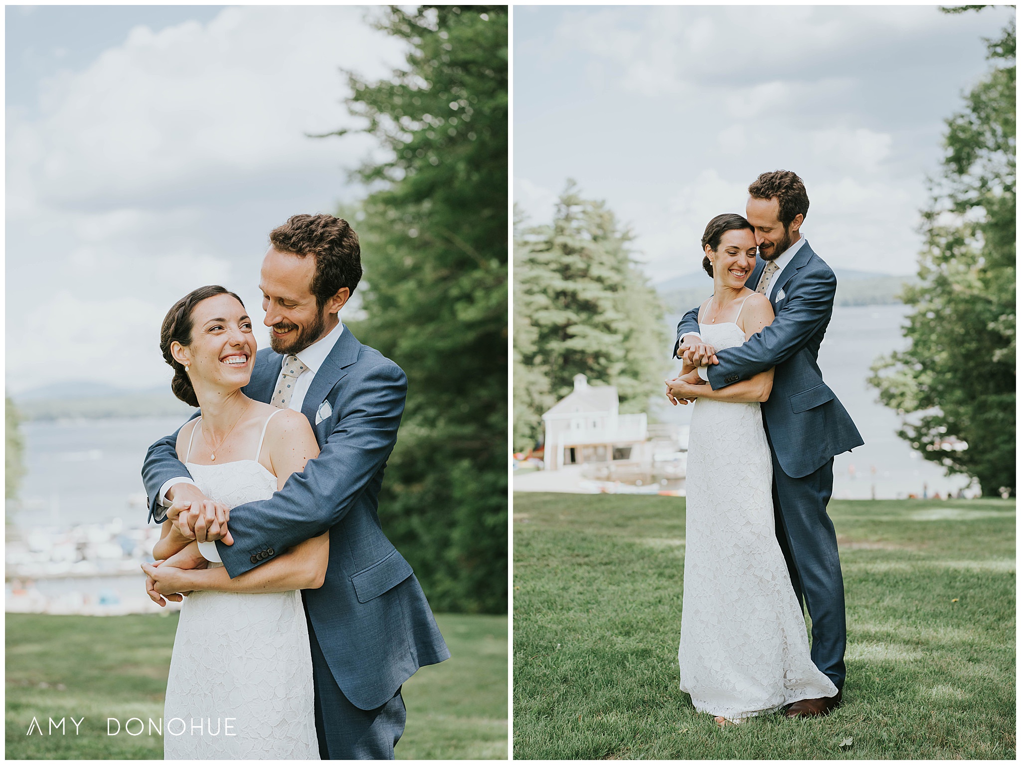 Bride and Groom Portraits |The Fells Estate | New Hampshire Wedding Photographer | © Amy Donohue Photography
