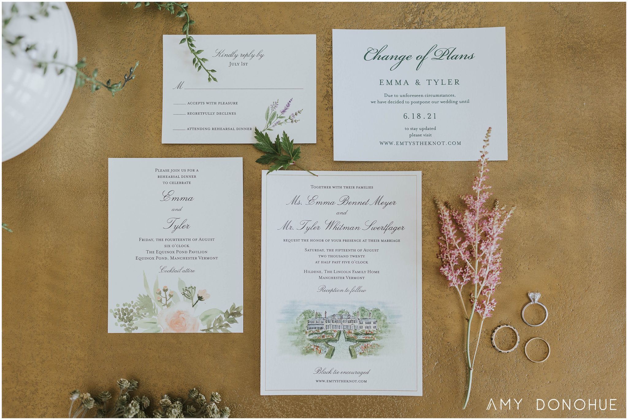 Paper Source Invitation | Hildene Weddings | Manchester, Vermont Wedding Photographer
